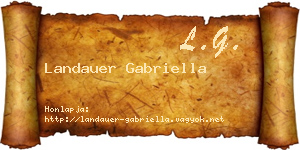 Landauer Gabriella névjegykártya